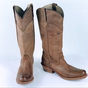 New Cowboy Leather Boots Mid Calf.